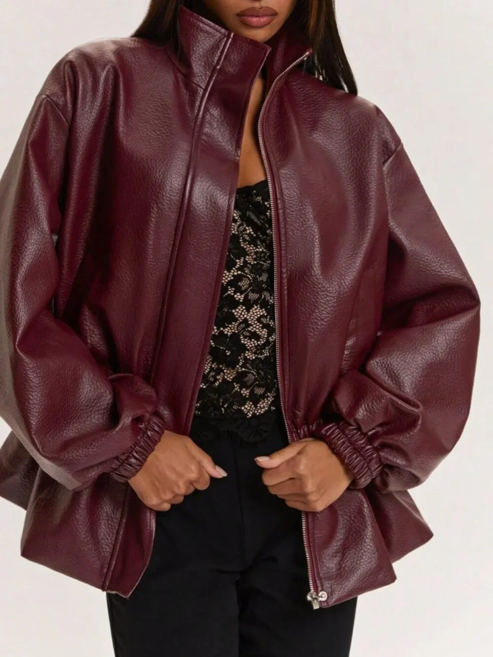 N/A burgundy casual